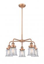 Innovations Lighting 916-5CR-AC-G182S - Canton - 5 Light - 24 inch - Antique Copper - Chandelier