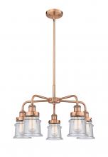 Innovations Lighting 916-5CR-AC-G184S - Canton - 5 Light - 24 inch - Antique Copper - Chandelier