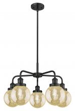Innovations Lighting 916-5CR-BK-G208-6 - Beacon - 5 Light - 25 inch - Matte Black - Chandelier