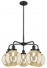 Innovations Lighting 916-5CR-BK-G208-8 - Beacon - 5 Light - 27 inch - Matte Black - Chandelier