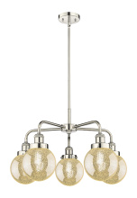 Innovations Lighting 916-5CR-PN-G208-6 - Beacon - 5 Light - 25 inch - Polished Nickel - Chandelier