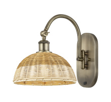 Innovations Lighting 918-1W-AB-NBD2-9-NAT - Bristol Natural II - 1 Light - 9 inch - Antique Brass - Sconce