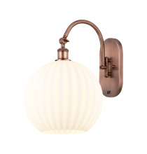 Innovations Lighting 918-1W-AC-G1217-12WV - White Venetian - 1 Light - 12 inch - Antique Copper - Sconce