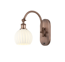 Innovations Lighting 918-1W-AC-G1217-6WV - White Venetian - 1 Light - 6 inch - Antique Copper - Sconce