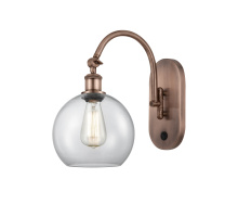 Innovations Lighting 918-1W-AC-G122-8 - Athens - 1 Light - 8 inch - Antique Copper - Sconce