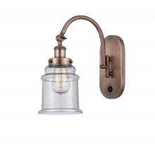 Innovations Lighting 918-1W-AC-G184 - Canton - 1 Light - 7 inch - Antique Copper - Sconce