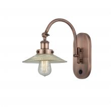 Innovations Lighting 918-1W-AC-G2 - Halophane - 1 Light - 9 inch - Antique Copper - Sconce