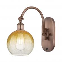 Innovations Lighting 918-1W-AC-G483-8AM - Brookhaven Globe - 1 Light - 8 inch - Antique Copper - Sconce