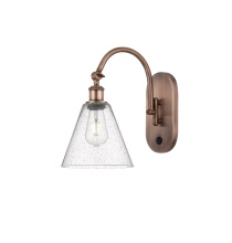Innovations Lighting 918-1W-AC-GBC-84 - Berkshire Glass - 1 Light - 8 inch - Antique Copper - Sconce