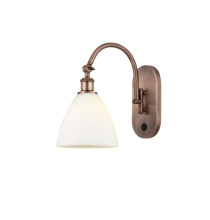 Innovations Lighting 918-1W-AC-GBD-751 - Bristol - 1 Light - 8 inch - Antique Copper - Sconce