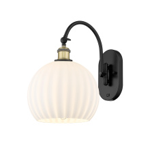 Innovations Lighting 918-1W-BAB-G1217-10WV - White Venetian - 1 Light - 10 inch - Black Antique Brass - Sconce