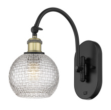 Innovations Lighting 918-1W-BAB-G122C-6CL - Athens - 1 Light - 6 inch - Black Antique Brass - Sconce
