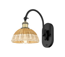 Innovations Lighting 918-1W-BAB-NBD2-75-NAT - Bristol Natural II - 1 Light - 8 inch - Black Antique Brass - Sconce