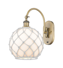 Innovations Lighting 918-1W-BB-G121-10RW - Farmhouse Rope - 1 Light - 10 inch - Brushed Brass - Adjustable - Sconce
