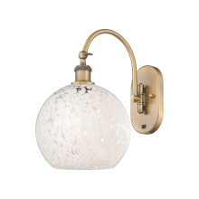 Innovations Lighting 918-1W-BB-G1216-10WM - White Mouchette - 1 Light - 10 inch - Brushed Brass - Sconce