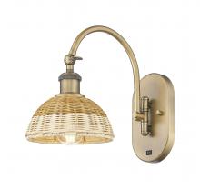 Innovations Lighting 918-1W-BB-NBD2-75-NAT - Bristol Natural II - 1 Light - 8 inch - Brushed Brass - Sconce