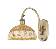 Innovations Lighting 918-1W-BB-NBD2-9-NAT - Bristol Natural II - 1 Light - 9 inch - Brushed Brass - Sconce