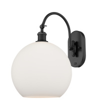 Innovations Lighting 918-1W-BK-G121-12 - Athens - 1 Light - 12 inch - Matte Black - Adjustable - Sconce