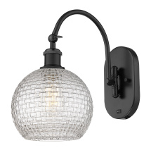 Innovations Lighting 918-1W-BK-G122C-8CL - Athens - 1 Light - 8 inch - Matte Black - Sconce