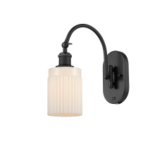 Innovations Lighting 918-1W-BK-G341 - Hadley - 1 Light - 5 inch - Matte Black - Sconce