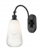 Innovations Lighting 918-1W-BK-G480-6OP - Brookhaven Almond - 1 Light - 6 inch - Matte Black - Sconce