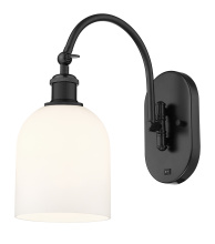 Innovations Lighting 918-1W-BK-G558-6GWH - Bella - 1 Light - 6 inch - Matte Black - Sconce