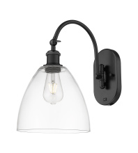 Innovations Lighting 918-1W-BK-GBD-92 - Bristol - 1 Light - 9 inch - Matte Black - Sconce