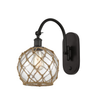 Innovations Lighting 918-1W-OB-G122-8RB - Farmhouse Rope - 1 Light - 8 inch - Oil Rubbed Bronze - Adjustable - Sconce