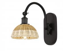 Innovations Lighting 918-1W-OB-NBD2-75-NAT - Bristol Natural II - 1 Light - 8 inch - Oil Rubbed Bronze - Sconce
