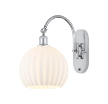 Innovations Lighting 918-1W-PC-G1217-10WV - White Venetian - 1 Light - 10 inch - Polished Chrome - Sconce