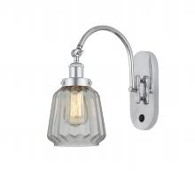Innovations Lighting 918-1W-PC-G142 - Chatham - 1 Light - 7 inch - Polished Chrome - Sconce