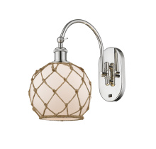 Innovations Lighting 918-1W-PN-G121-8RB - Farmhouse Rope - 1 Light - 8 inch - Polished Nickel - Adjustable - Sconce