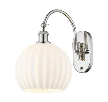 Innovations Lighting 918-1W-PN-G1217-10WV - White Venetian - 1 Light - 10 inch - Polished Nickel - Sconce