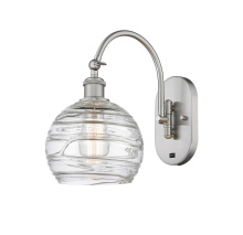 Innovations Lighting 918-1W-SN-G1213-8CL - Athens Deco Swirl - 1 Light - 8 inch - Brushed Satin Nickel - Sconce
