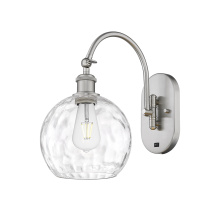 Innovations Lighting 918-1W-SN-G1215-8 - Athens Water Glass - 1 Light - 8 inch - Brushed Satin Nickel - Sconce