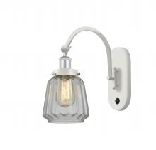 Innovations Lighting 918-1W-WPC-G142 - Chatham - 1 Light - 7 inch - White Polished Chrome - Sconce