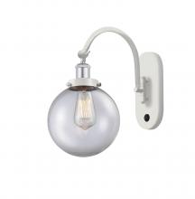 Innovations Lighting 918-1W-WPC-G202-8 - Beacon - 1 Light - 8 inch - White Polished Chrome - Sconce