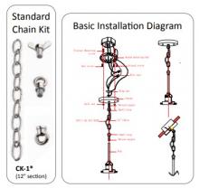 Innovations Lighting CK-1-BB - Chain Conversion Kit - 12 inch - Brushed Brass