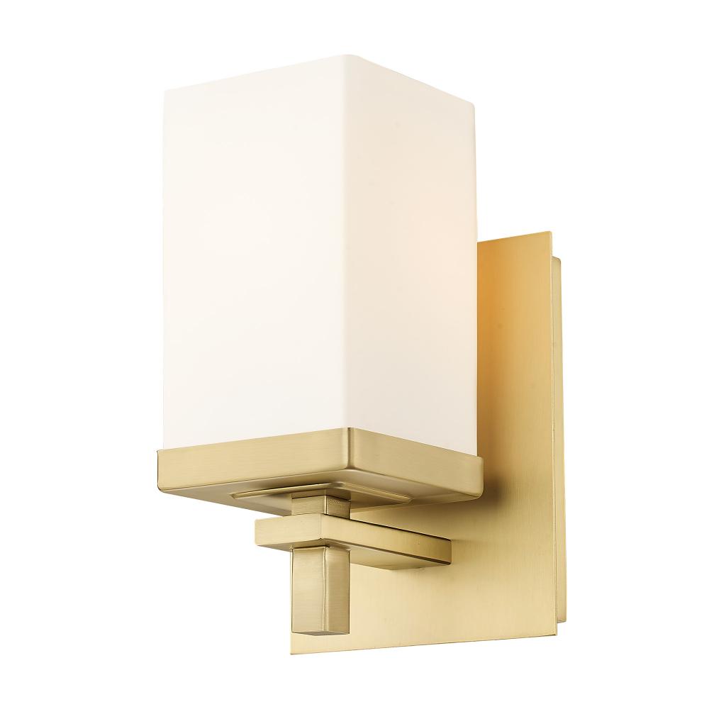 Maddox BCB 1 Light Bath Vanity in Brushed Champagne Bronze with Opal Glass Shade