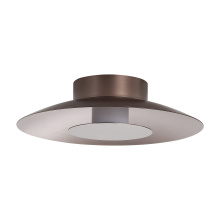 Golden 6400-FM12 COS-COS - Yep by Golden Lighting Luma Integrated LED Flush Mount in Coffee Silver and Coffee Silver accent