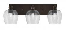 Toltec Company 1163-ES-4812 - Edge 3 Light Bath Bar, Espresso Finish, 6" Smoke Bubble Glass