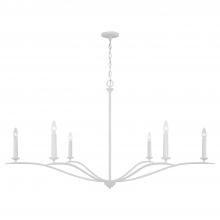 Capital 450661XW - 6-Light Elongated Chandelier in Textured White