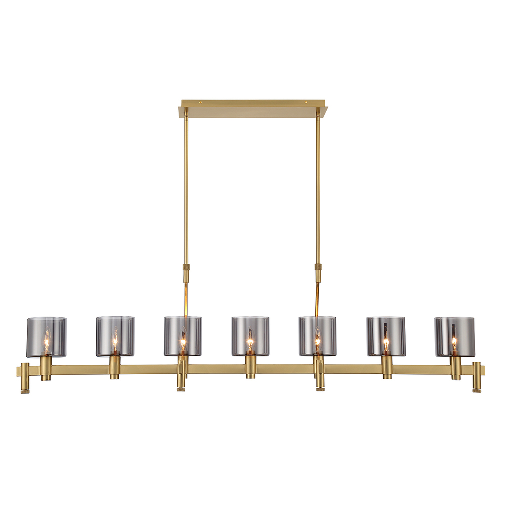 Decato 7 Light Chandelier in Brushed Gold