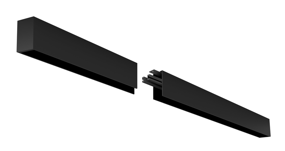8' LED Linear Surface Mount Extension Kit, 2" Wide, 3500K, Black