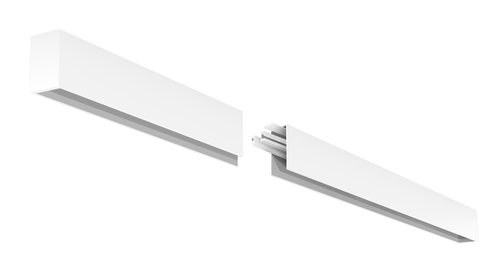 8' LED Linear Surface Mount Extension Kit, 2" Wide, 4000K, White