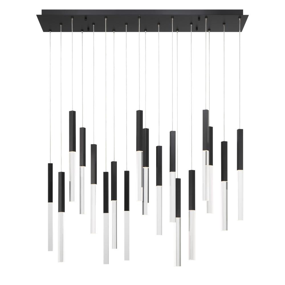 Benicio 18 Light Chandelier in Black