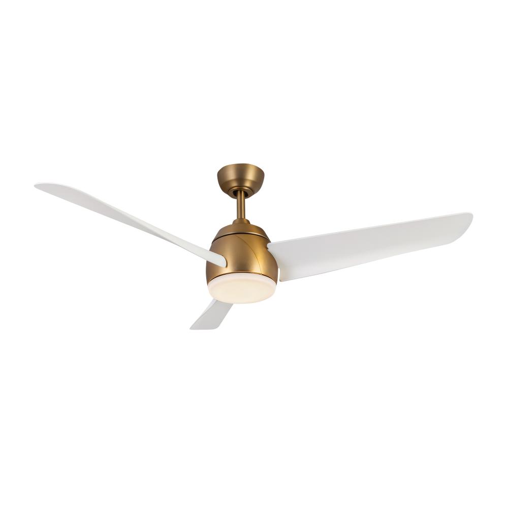 Thalia 54-in Brushed Gold/Matte White LED Ceiling Fan