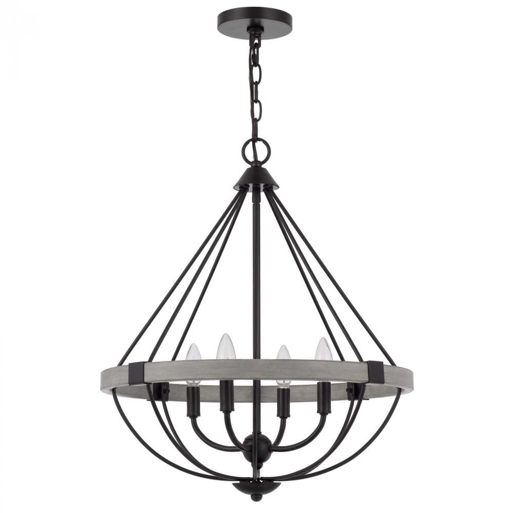 60W x 4 Somersworth metal chandelier