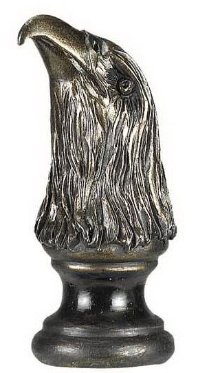 2.75" Eagle Resin Finial In Rubbed Oil Finish