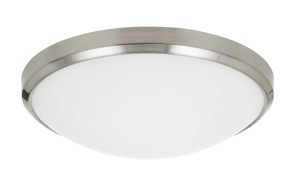integrated LED 25W, 2000 Lumen, 80 CRI, Dimmable Ceiling Flush Mount With Glass Diffuser